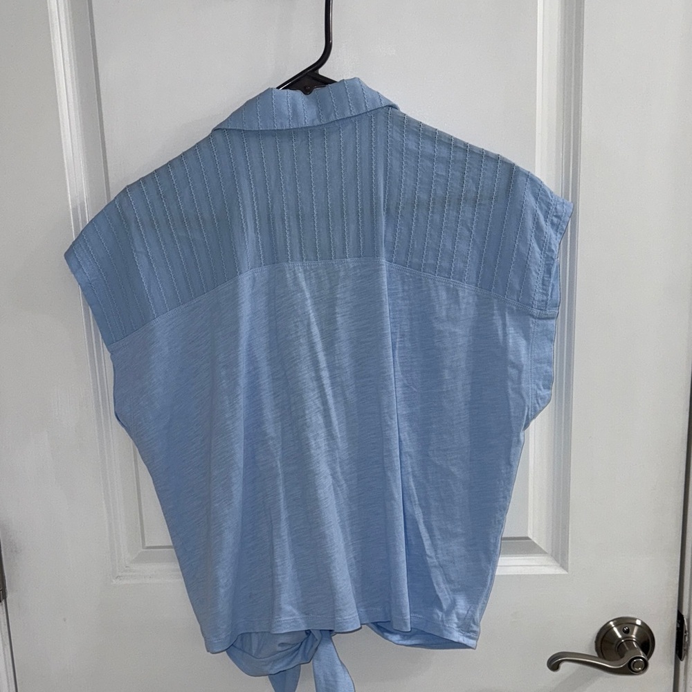 LOFT Sky Blue Button Down Shirt - Picture 5 of 6